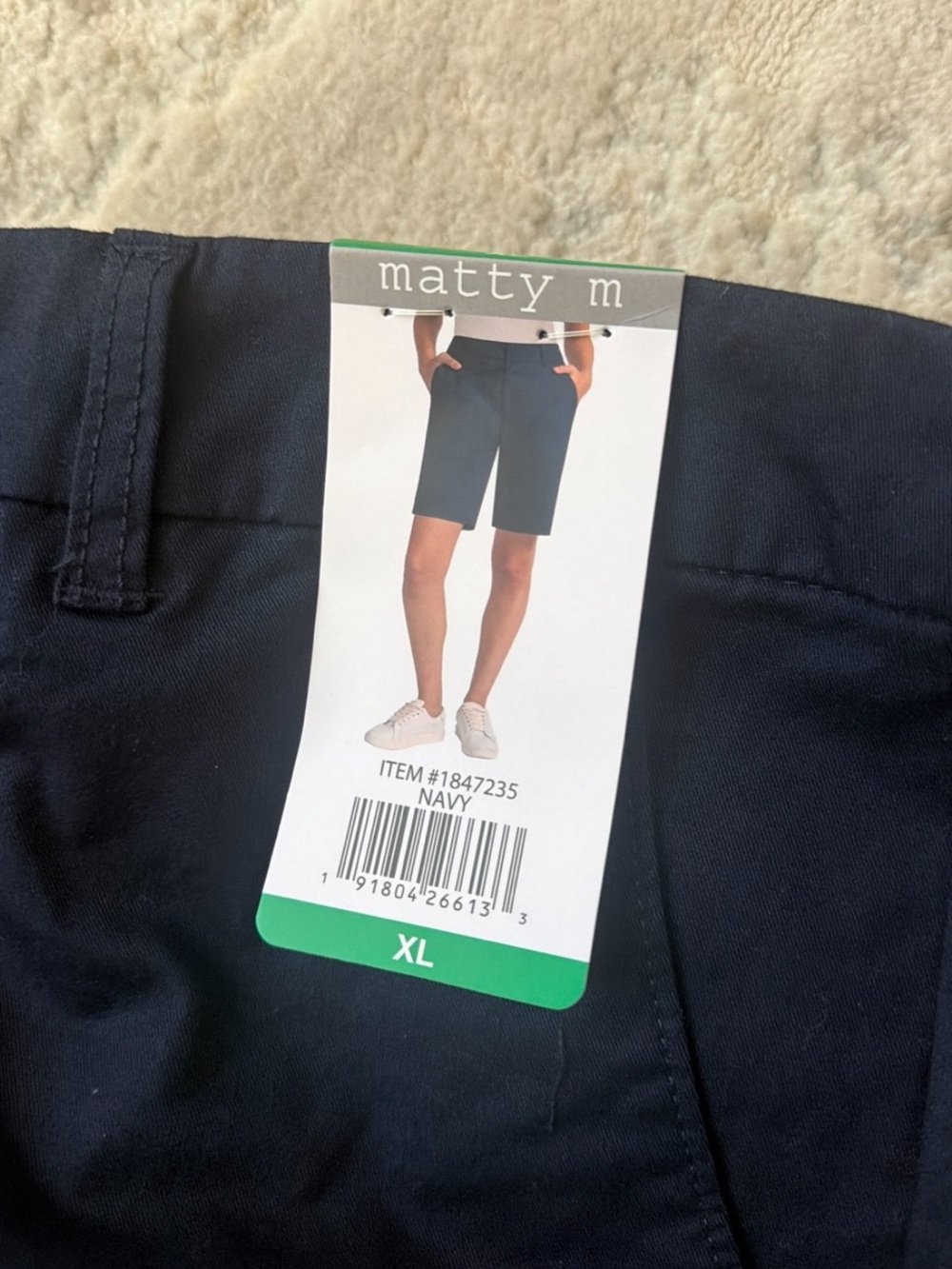 Matty M Women’s Bermuda Shorts Stretch Casual Knee Length Shorts with Pockets XL - Picture 3 of 4